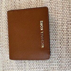 Michael Kors small Brown Leather snap Wallet
